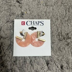 Chaps Pink Hoop Earrings